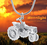 Tractor Farmer Cremation Urn Keepsake Ashes Memorial Necklace