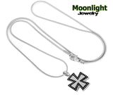 Celtic Cross Irish Cremation Urn Keepsake Ashes Memorial Necklace