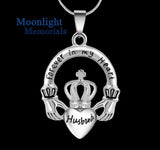 Crown Forever in my heart Cremation Urn Ashes Holder Memorial Necklace