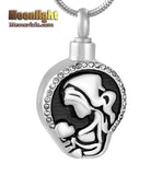 Mother & Child Urn Cremation Pendant Ash Holder Memorial Necklace