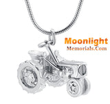 Tractor Farmer Cremation Urn Keepsake Ashes Memorial Necklace