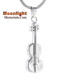 Violin Music Cremation Urn Keepsake Ashes Memorial Necklace