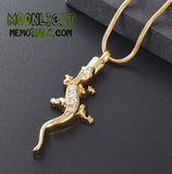 Lizard Crystal Urn Cremation Necklace