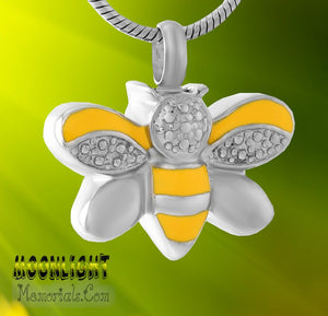 Bumble Bee Urn Cremation Necklace