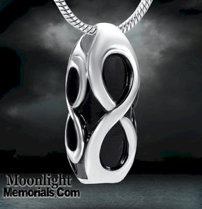 Infinity Eternal Memory Urn Cremation Pendant Ashes Holder Memorial Necklace