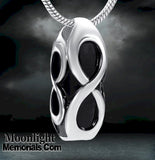 Infinity Eternal Memory Urn Cremation Pendant Ashes Holder Memorial Necklace