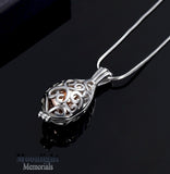 Teardrop Locket Urn Cremation Pendant Ash Holder Memorial Necklace