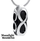 Infinity Eternal Memory Urn Cremation Pendant Ashes Holder Memorial Necklace