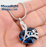 Love Heart Crystal Urn Cremation Pendant Ash Holder Memorial Necklace