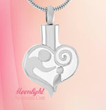 Mother & Child Forever Love Urn Cremation Pendant Ash Holder Memorial Necklace