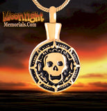 Skull Head Urn Cremation Necklace