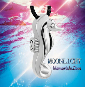 Seahorse Urn Cremation Necklace