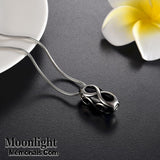 Infinity Eternal Memory Urn Cremation Pendant Ashes Holder Memorial Necklace