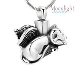 Cat Angel Kitt Pet Cremation Urn Keepsake Ashes Memorial Necklace