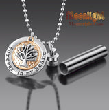 Forever in my heart Tree Charm Urn Cremation Pendant Ash Holder Memorial Necklace