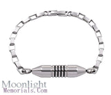 Stainless Steel Cylinder Urn Cremation Bracelet