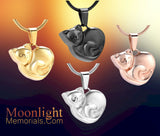 Kitty Sleeping Cat Pet Urn Cremation Necklace