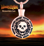 Skull Head Urn Cremation Necklace