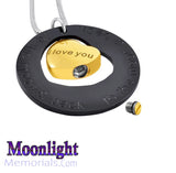 I love you to the moon and Back Heart Urn Cremation Necklace