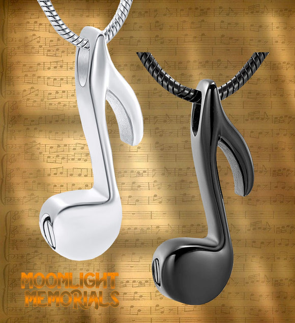 Music Note Musical Urn Cremation Necklace