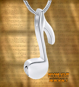 Music Note Musical Urn Cremation Necklace