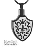 Fleur-de-lis Urn Cremation Pendant Ash Holder Memorial Necklace