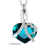 Birthstones Crystal Cremation Urn Ashes Holder Memorial Necklace