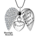 Heart Locket Heaven Cremation Urn Ashes Holder Memorial Necklace