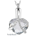 Birthstones Crystal Cremation Urn Ashes Holder Memorial Necklace