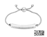 Bar Crystal Cylinder Urn Cremation Bracelet