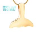 Whale Tail Dolphin Urn Cremation Pendant Ash Holder Memorial Necklace