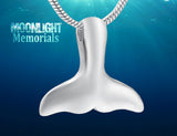 Whale Tail Dolphin Urn Cremation Pendant Ash Holder Memorial Necklace