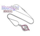 Heart Eye Crystal Urn Cremation Necklace