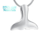 Whale Tail Dolphin Urn Cremation Pendant Ash Holder Memorial Necklace