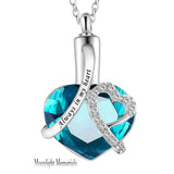 Birthstones Crystal Cremation Urn Ashes Holder Memorial Necklace