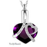 Birthstones Crystal Cremation Urn Ashes Holder Memorial Necklace