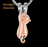 Cat Kitty hold on Cremation Urn Keepsake Ashes Memorial Necklace