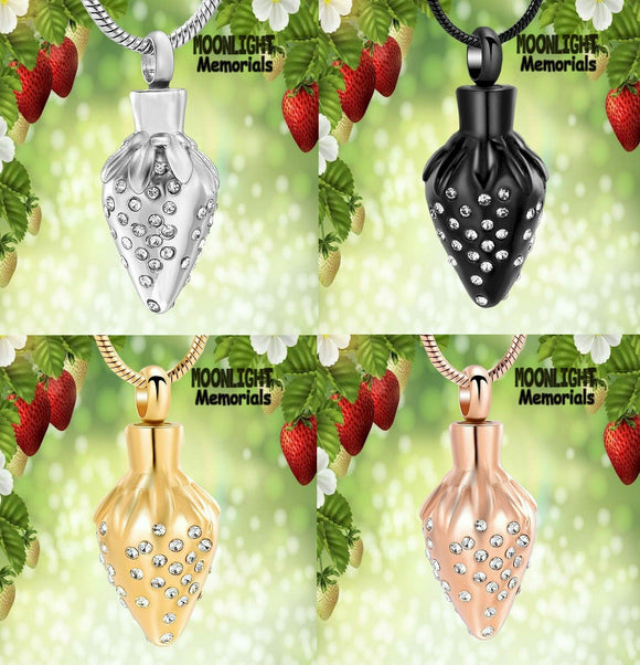 Strawberry Urn Cremation Necklace