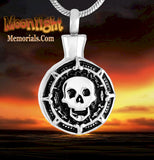 Skull Head Urn Cremation Necklace