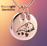 Puppy Sleeping Dog Pet Urn Cremation Necklace