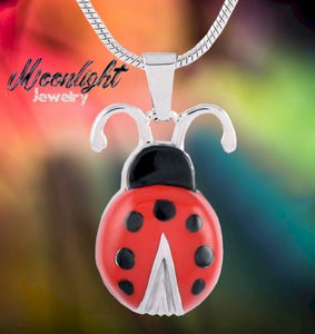 Ladybug Cremation Urn Keepsake Ashes Memorial Necklace