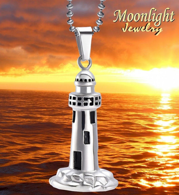 Lighthouse Cremation Urn Keepsake Ashes Memorial Necklace