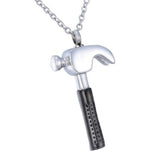 Hammer Contractor Tool Cremation Urn Keepsake Ashes Memorial Necklace