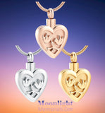 Dove Heart Peace Bird Urn Cremation Necklace