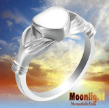 Heart Hands Holding Cremation Ash Urn Memorial Keepsake Ring