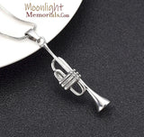 Trumpet Music Cremation Urn Keepsake Ashes Memorial Necklace