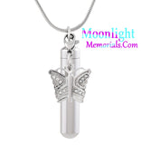 Butterfly Charm Urn Cremation Pendant Ash Holder Memorial Necklace