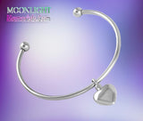 Heart Bangle Stainless Steel Cremation Memorial Urn Ashes Bracelet