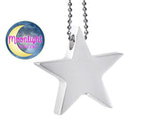 Star Silver Cremation Hour Glass Urn Keepsake Ashes Memorial Necklace