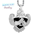 Motorcycle Embleml Silver Cremation Urn Keepsake Ashes Memorial Necklace